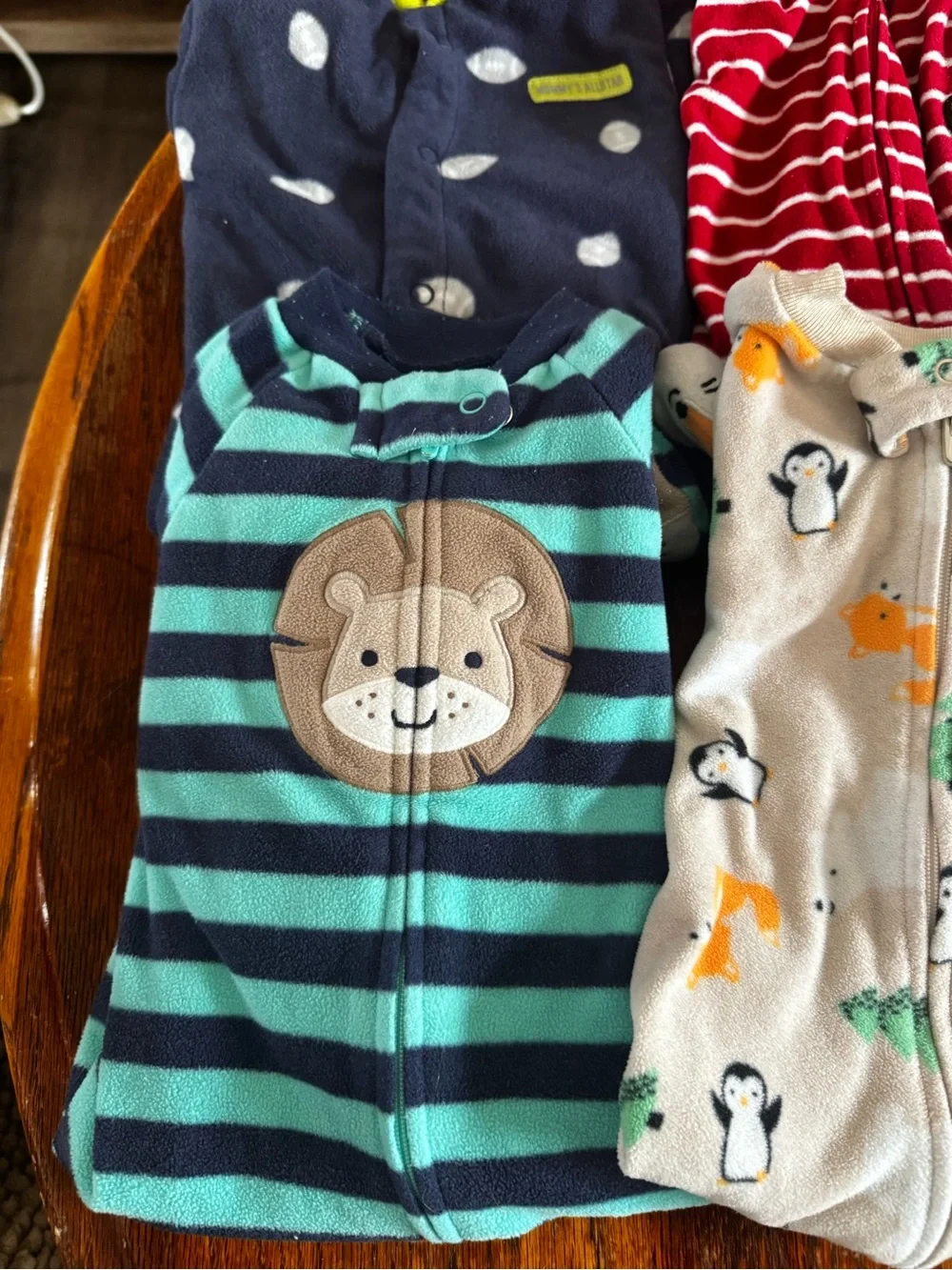 Assorted Kids Fleece Footed Pajamas - Multi-Color